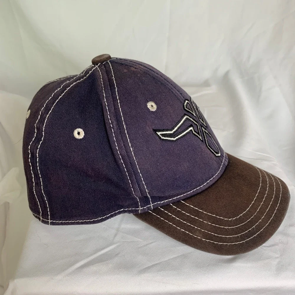 Wrangler 20X Hat Boys Youth Blue Brown Fitted Cotton Spandex Baseball Cap Flaw